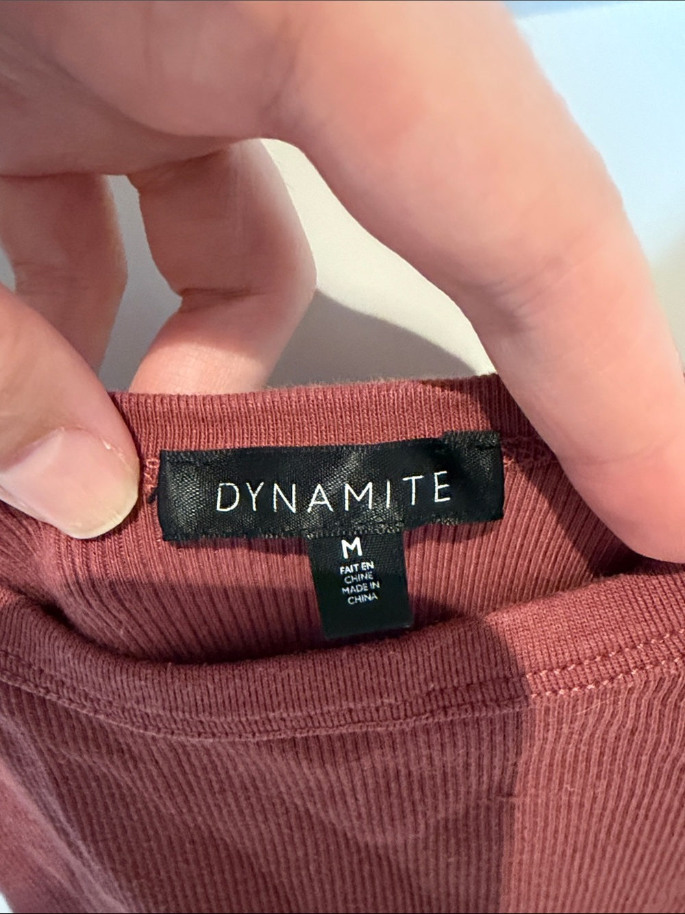 Dynamite Ribbed Tank Top - Wine - Picture 2 of 2